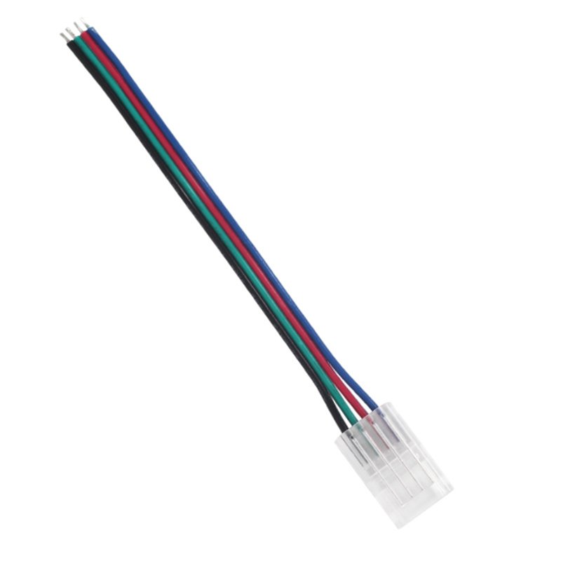 MA4P-10-1 Spot LED soft light strip crystal buckle connector 10mm RGB-4 pin board wiring (single head), single side outlet