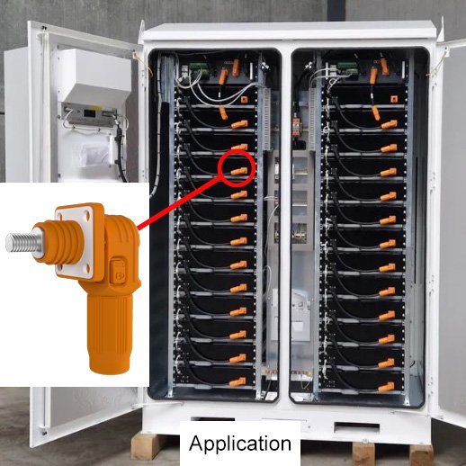 High Quality Battery Pack Connector Single Pole Lithium Battery Power Connector DC 200A 1500V Positive Pole Plug