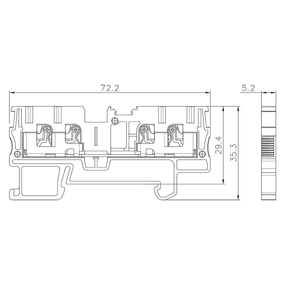 Replace Degson DS2.5-QU Phoenix PT 2.5-QUATTRO and SUPU TP2.5-4 Push in terminal block feed through multi connector