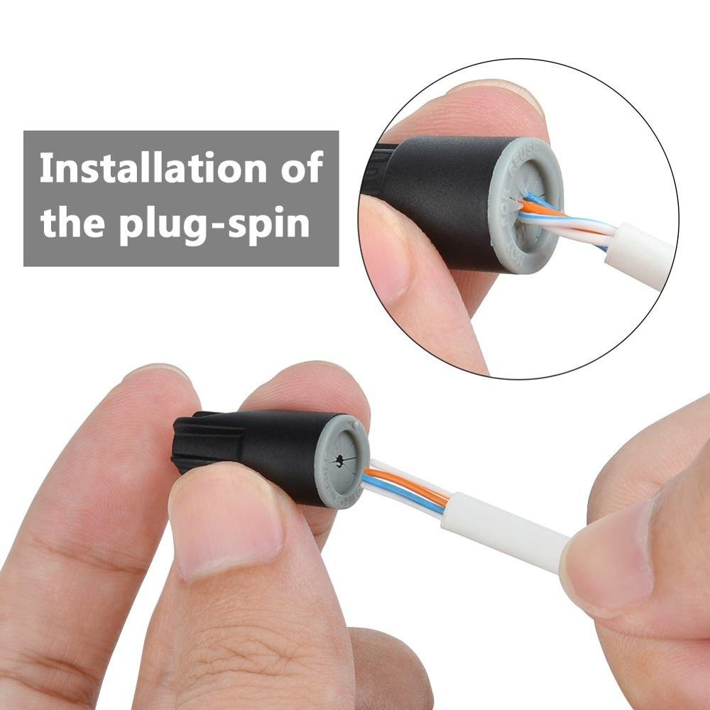Waterproof Twist Connectors Grease Outdoor Seal Elect Wire Nuts Electrical Wire Connector Black/Blue