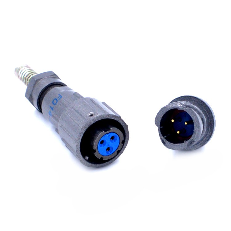 FQ14-3T aluminum Aviation circular connector backshell with spring