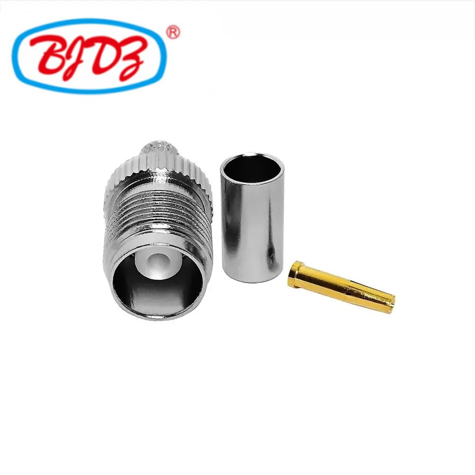 Factory supply TNC female jack crimp for LMR200 LMR195 RG223 RG58 RG303 RG400 RG142 coaxial cable RF Coaxial Coax Connectors