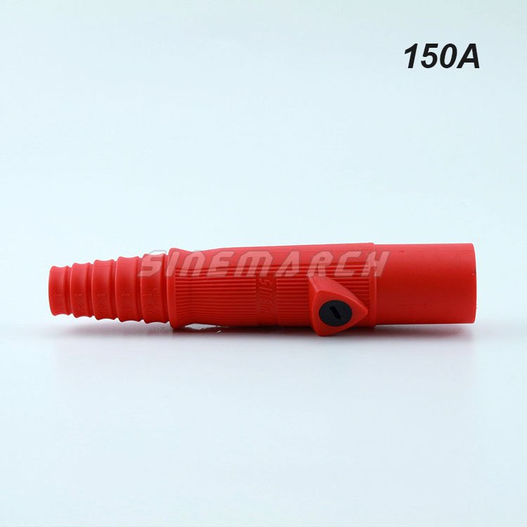 R-LOK 150 Amp 600 Volt Cam Type Mini Inline Male Camlok Single Pin Power Connector for 8 - #2 AWG Wire