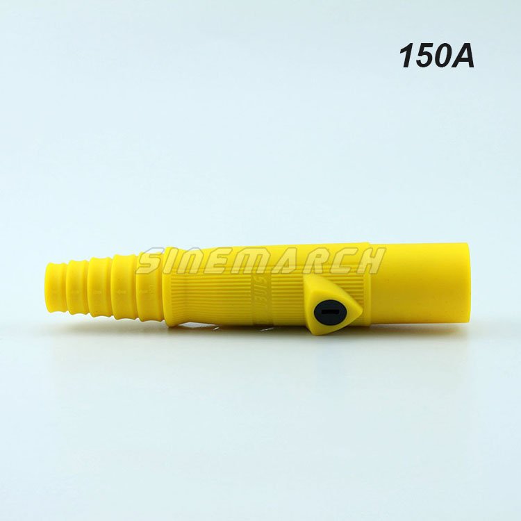 R-LOK 150 Amp 600 Volt Cam Type Mini Inline Male Camlok Single Pin Power Connector for 8 - #2 AWG Wire