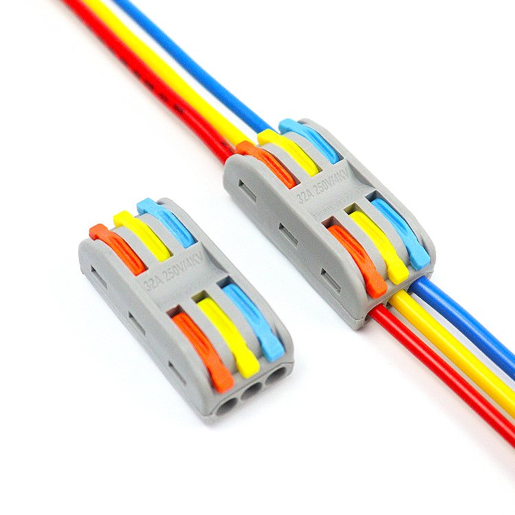 Best quality 3 in 3 out Led lighting quick safe wire connector 0~400V compact splicing auto connector Model 2-3M