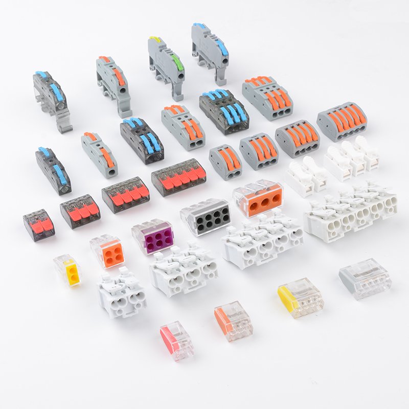 Electrical Mini Fast Wire Cable Connector 2P Universal Compact Conductor Spring Splicing Wiring Connector Push-in Terminal Block