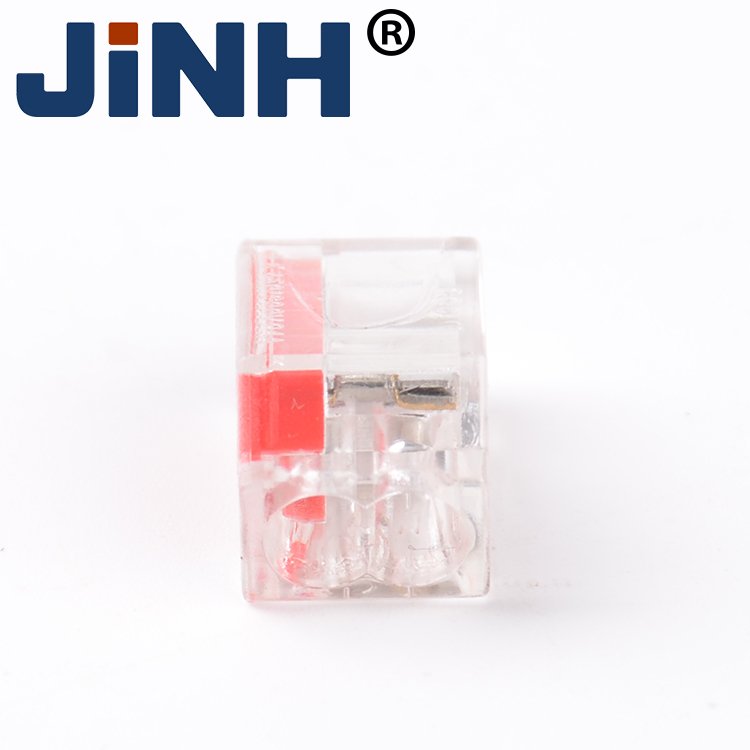 Electrical Mini Fast Wire Cable Connector 2P Universal Compact Conductor Spring Splicing Wiring Connector Push-in Terminal Block
