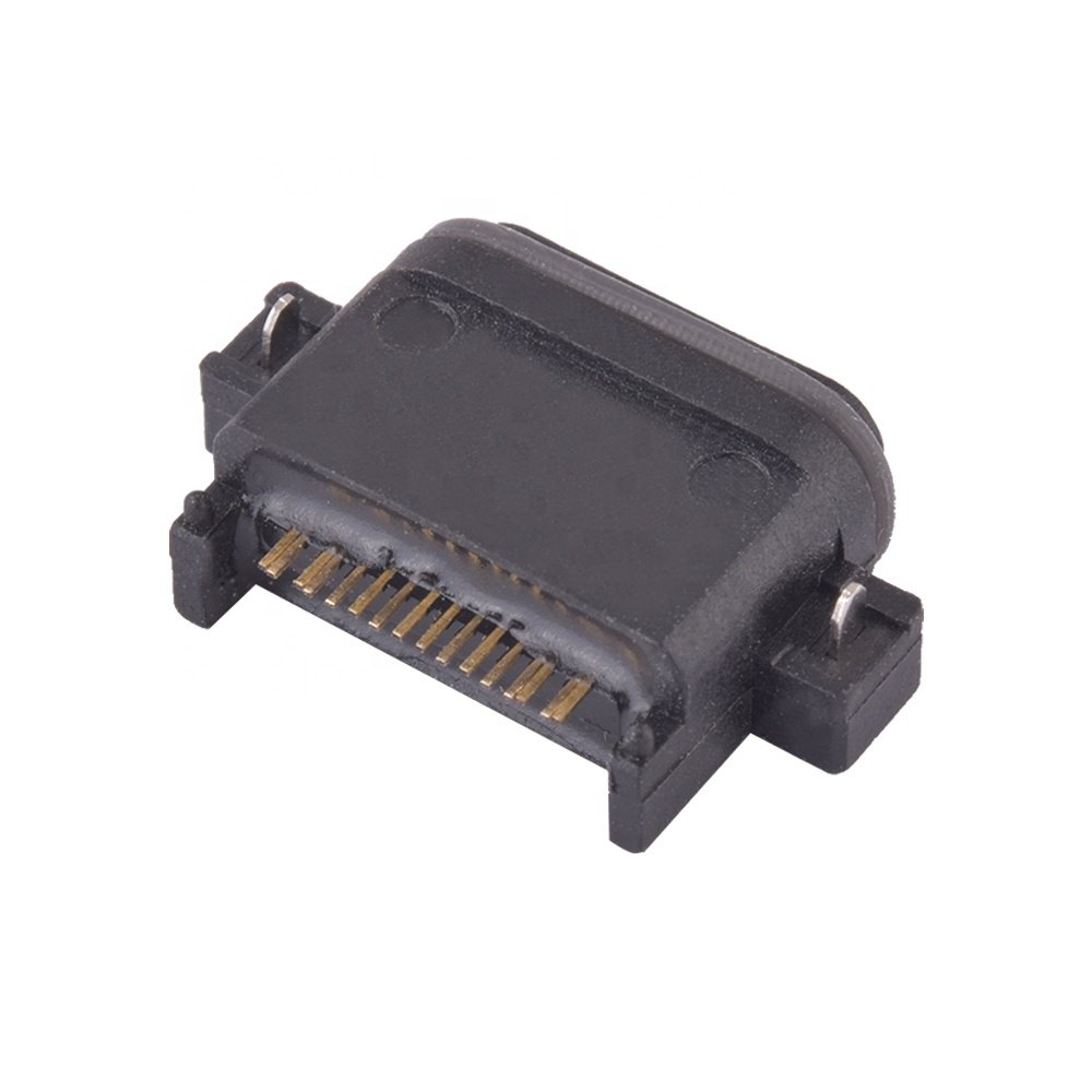 SMT Type-c 16P Female Usb Jack 3.1 Type c Socket Waterproof Connector