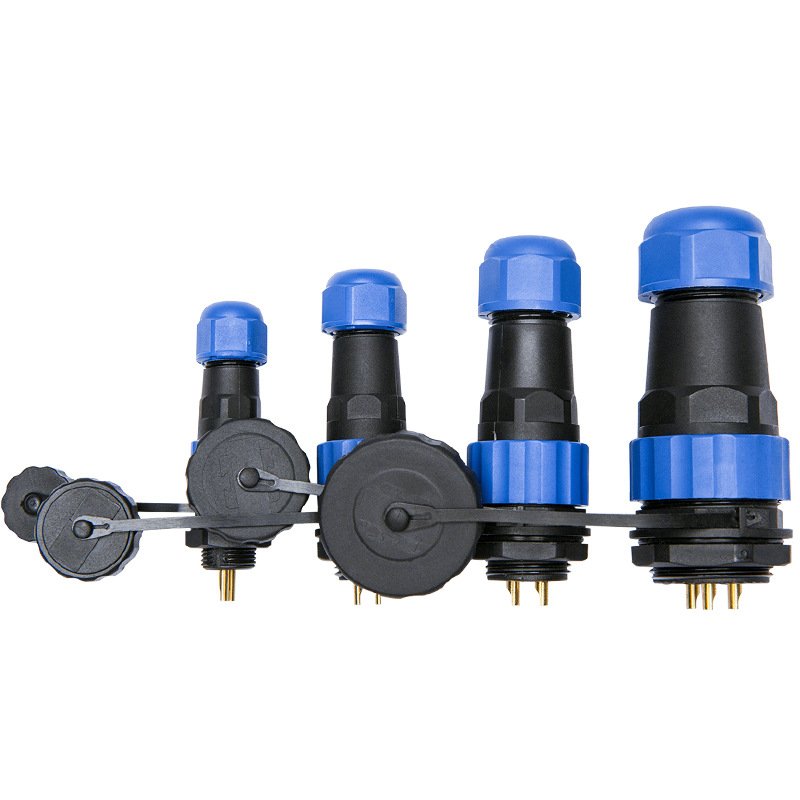 1/2/3/4/5/6/7/9/10/12/14 pins Back Nut IP68 SP20 Waterproof Aviation Connector Male&Female Plugs for Sockets Panel Soldering