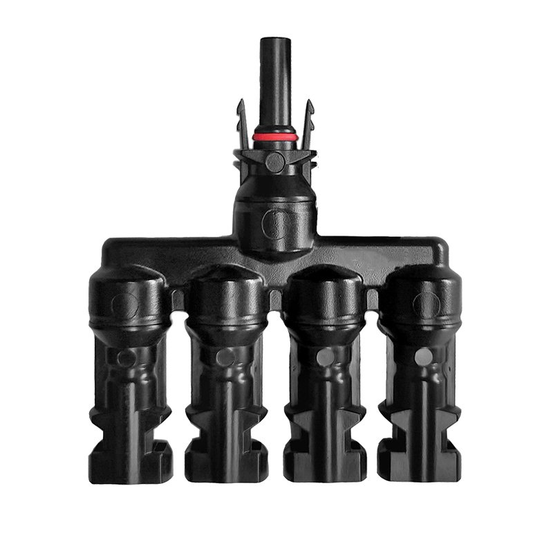 Wholesale IP67 Waterproof PV Connector Compatible Solar T Branch Connector 1000VDC 30A Solar Splitter Branch Connector 4 in 1