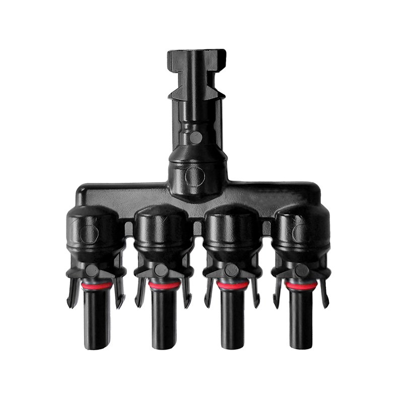 Wholesale IP67 Waterproof PV Connector Compatible Solar T Branch Connector 1000VDC 30A Solar Splitter Branch Connector 4 in 1