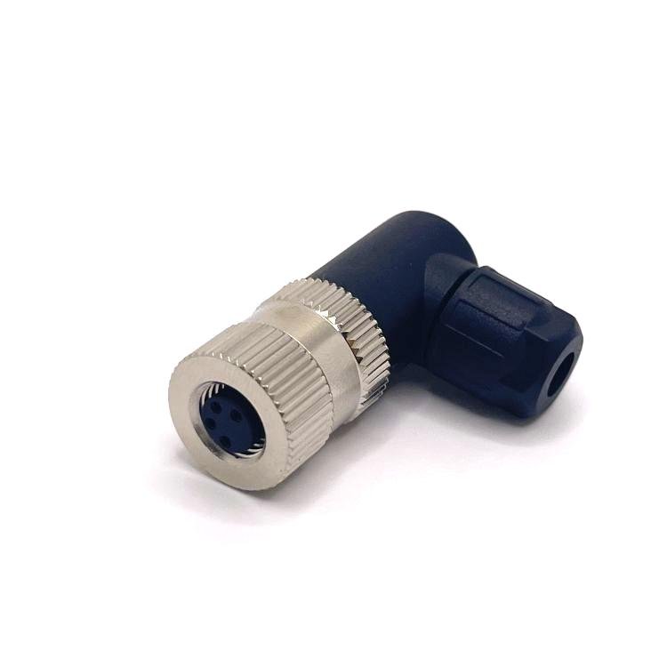 M8 series connector a code female right angle 4 pin m8 ip67 can bus connector