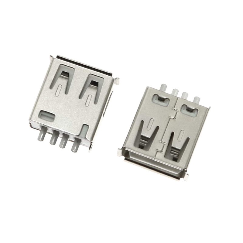 USB 2.0 Connector Type A Female Port Socket with Black Plastic Cover DIY Connector