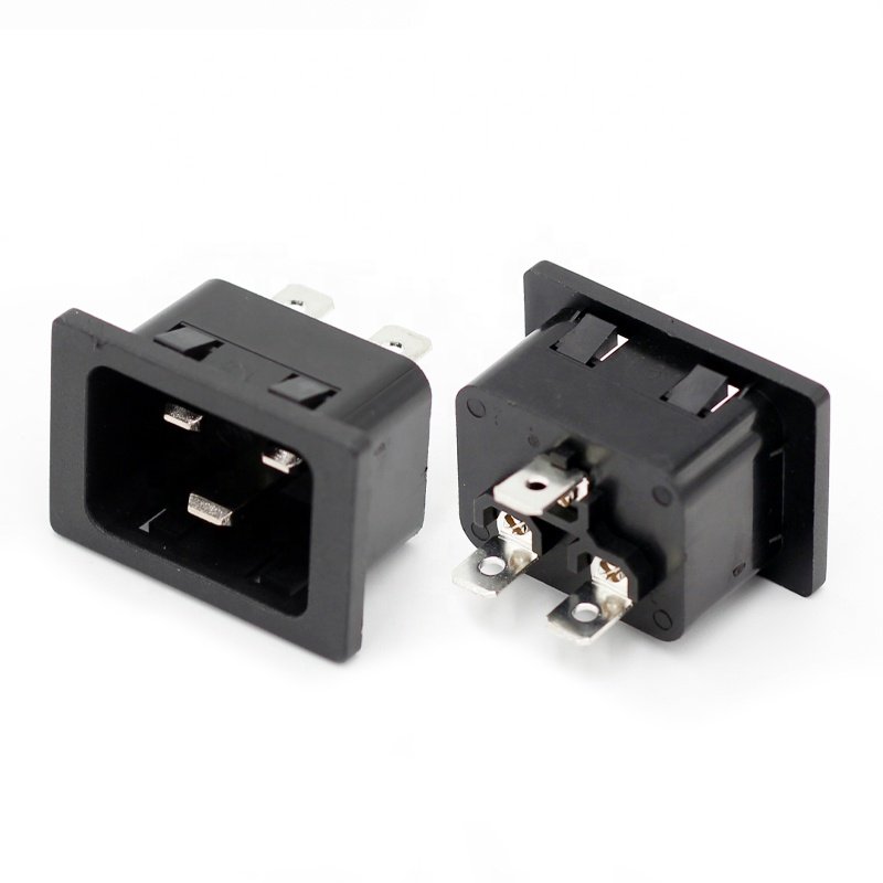 AC Inlet Power Socket IEC EN60320 C20 male Electrical Socket 16A 20A 250VAC Industrial Socket for PDU female connector