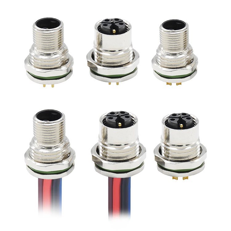 Welding connector Cover Un-shielded M12 5 Pin B Coded Male Female Molding Sensor Plug Socket Plastic Waterproof Cable