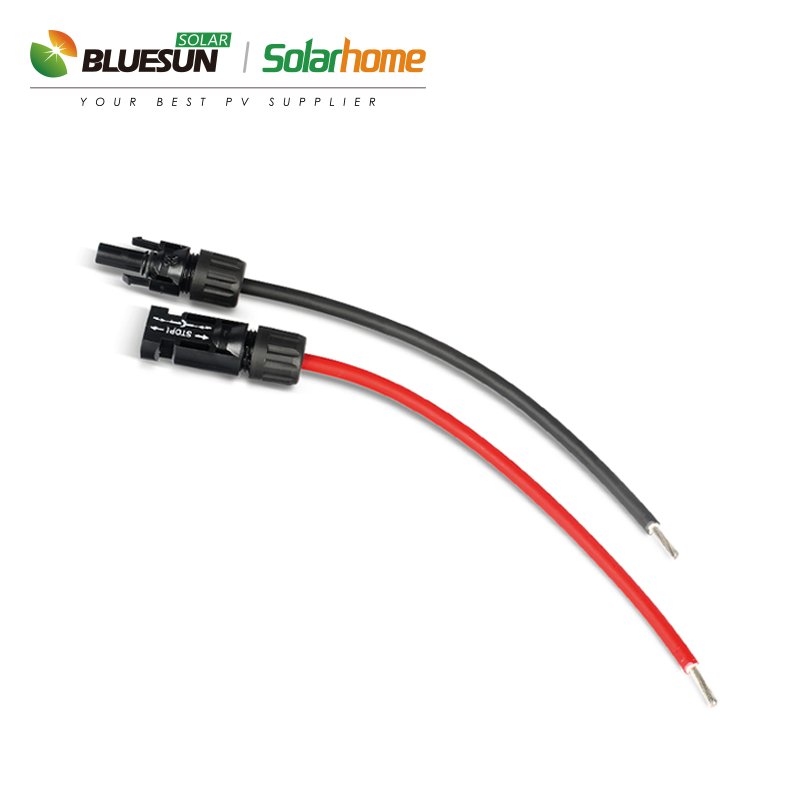 Bluesun 4mm2 solar pv cable connector solar panel pv connectors and cables dc solar pv cable 4mm