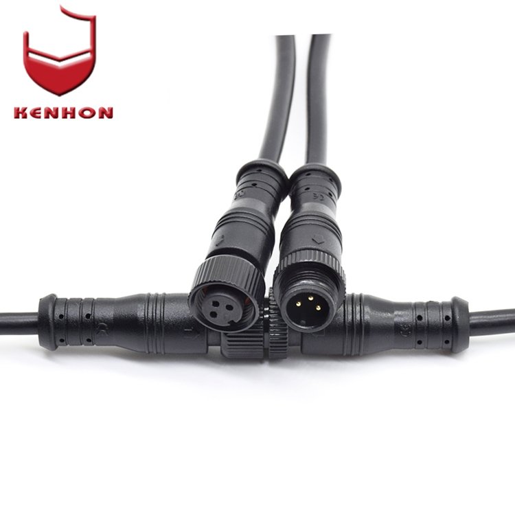Factory Wholesale Waterproof Cable Assembly 12V Electric Terminal Pa66 2 3 5 Pin Connector
