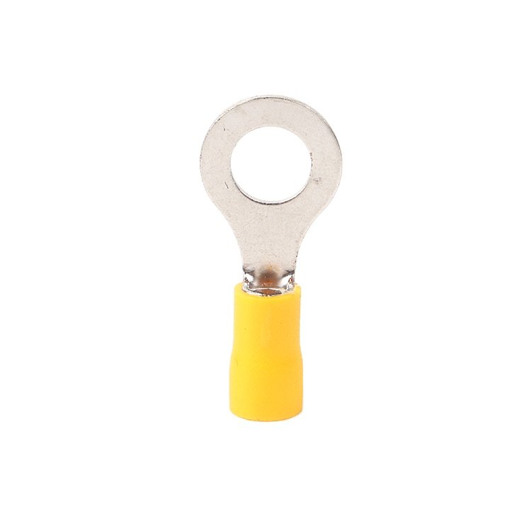 Copper Brass Circle Cable Lug Wire Crimp Connector Electric Stamping Round Terminal Insulated Ring Spade Terminal