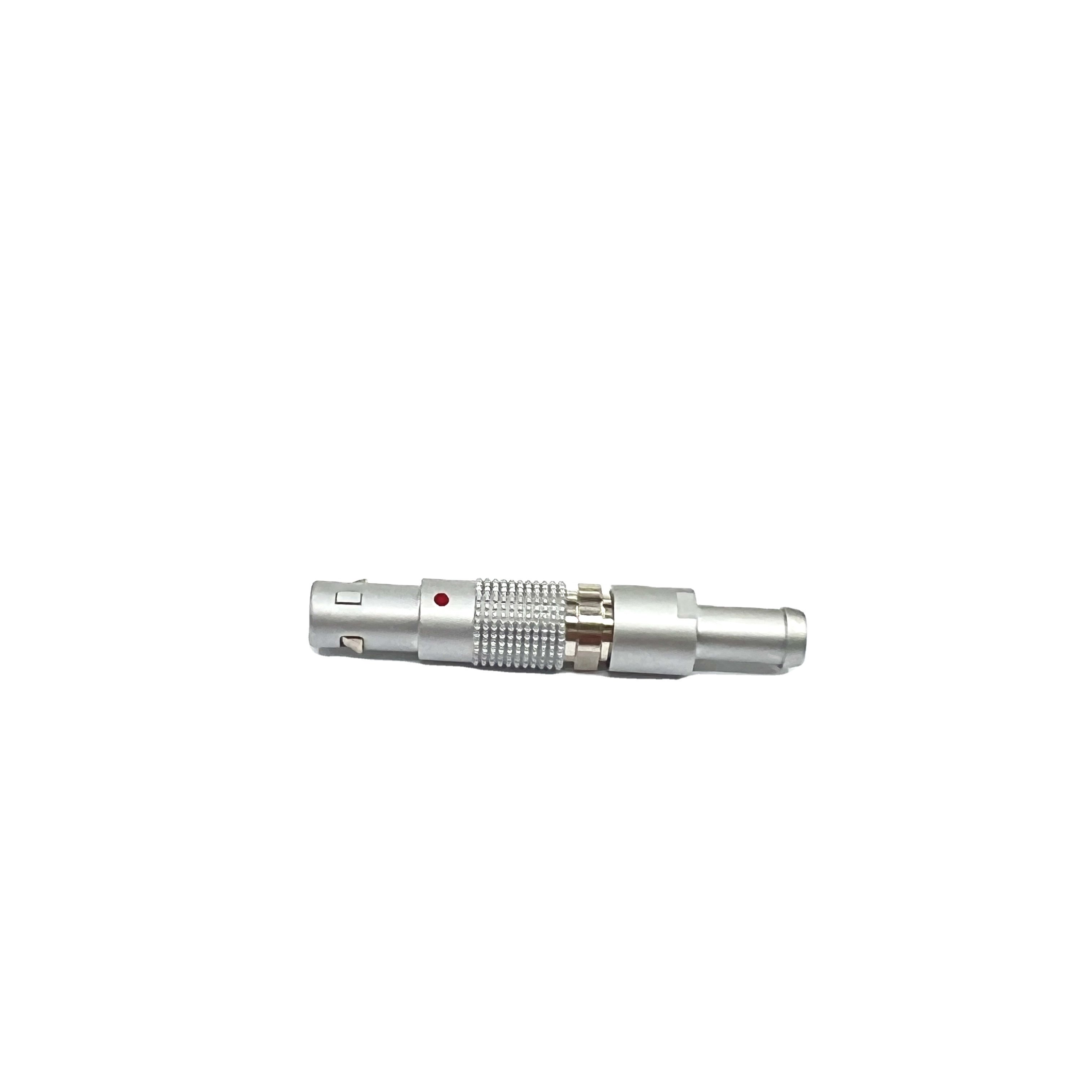 Straight plug FGG 00 304 size 00 4pin male connector cable collet and nut for fitting a bend relief