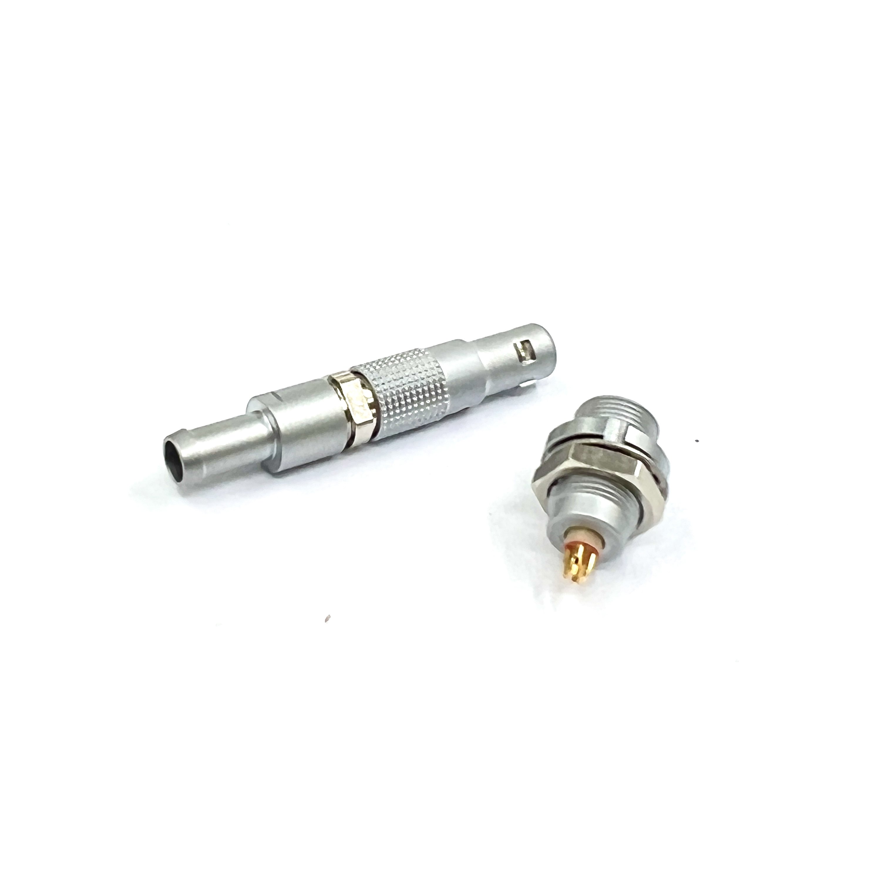 Straight plug FGG 00 304 size 00 4pin male connector cable collet and nut for fitting a bend relief