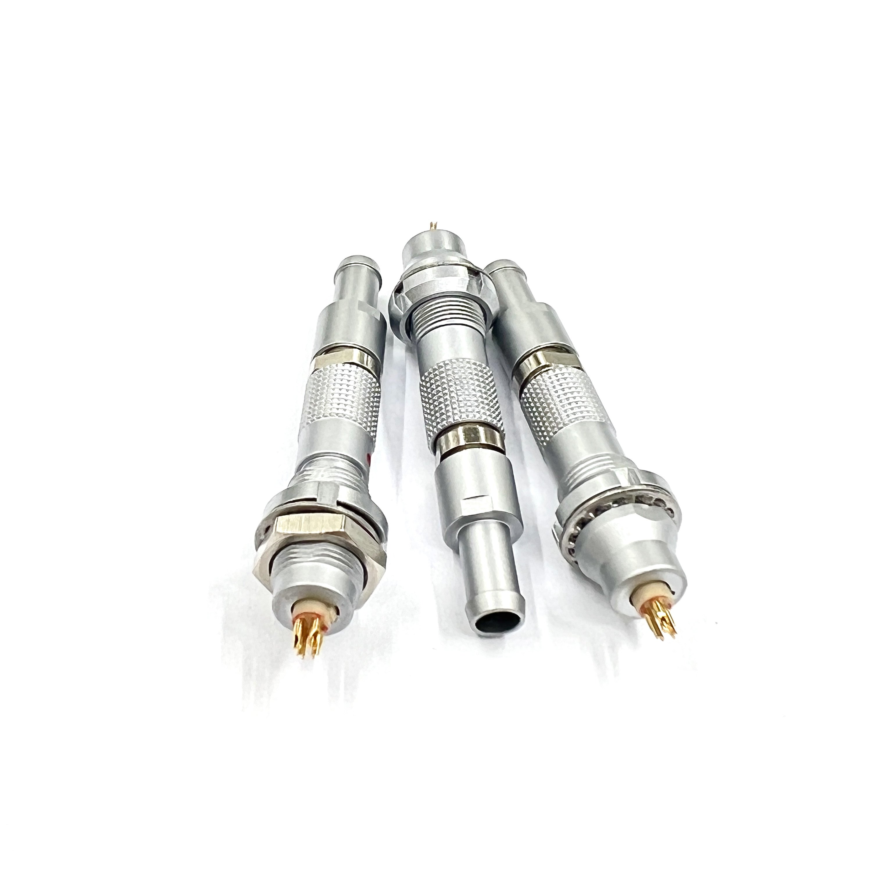Straight plug FGG 00 304 size 00 4pin male connector cable collet and nut for fitting a bend relief