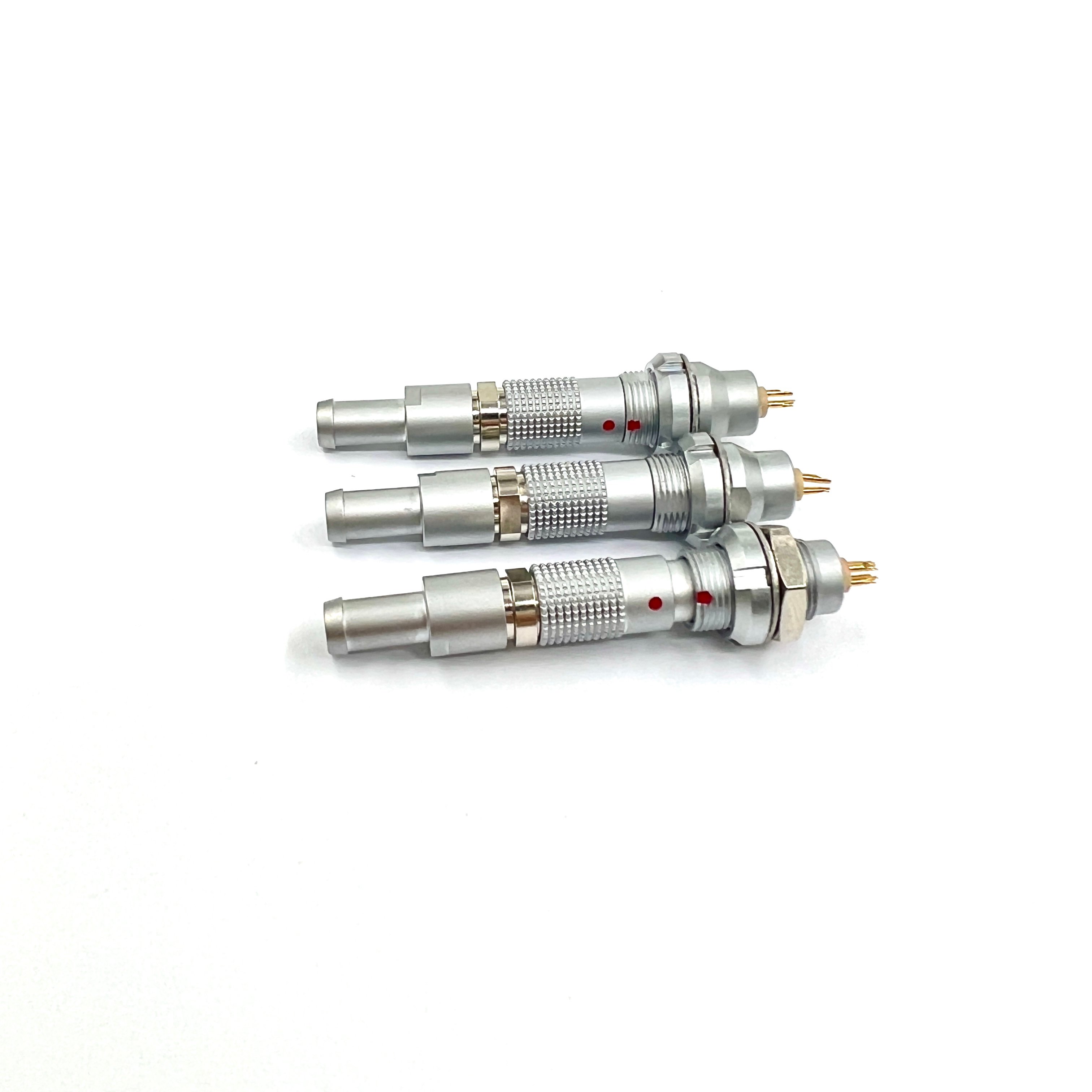 Straight plug FGG 00 304 size 00 4pin male connector cable collet and nut for fitting a bend relief