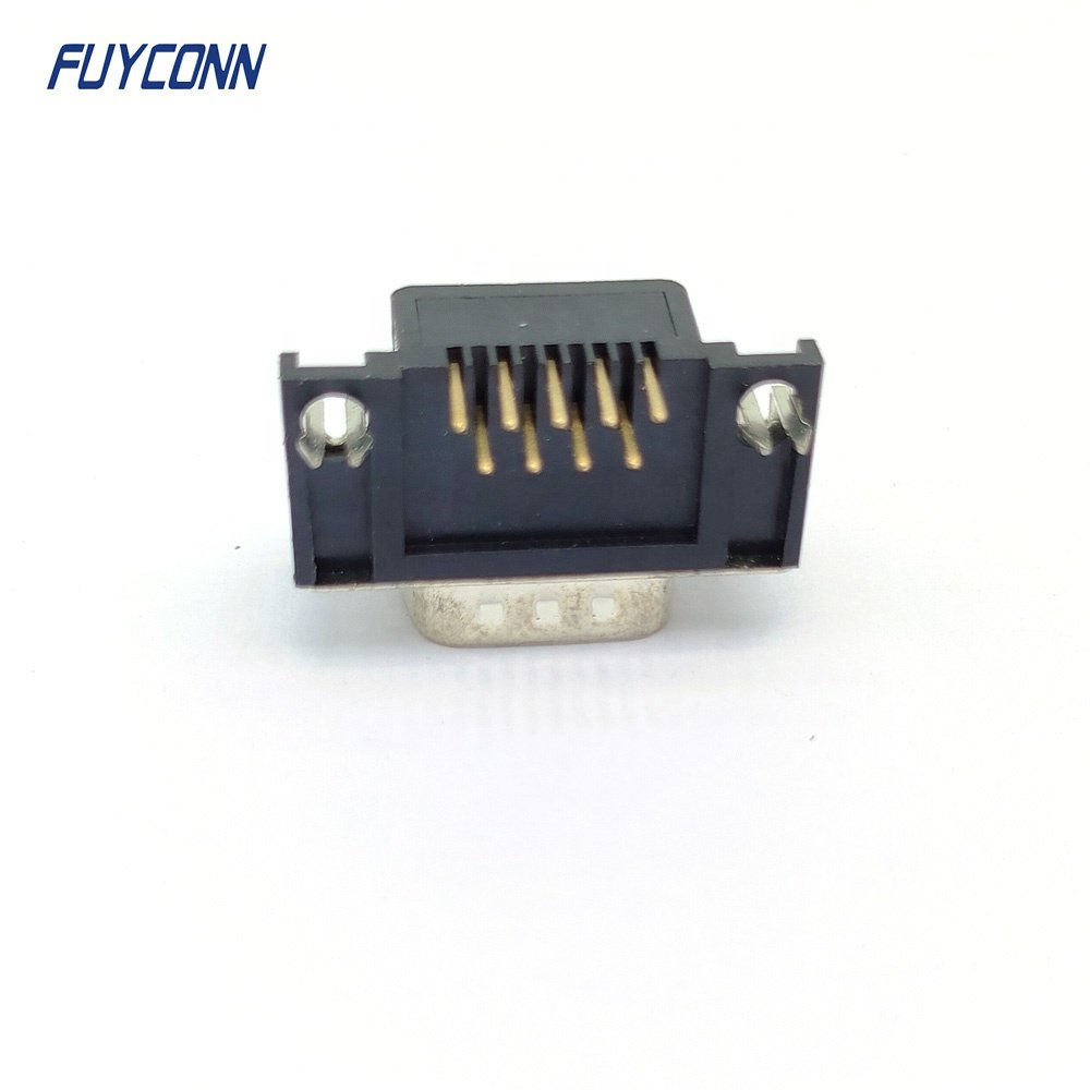 9pos 15pos 25pos 37pos Right Angle PCB D-SUB Connector River Type, 8.08mm distance 9 15 25 37 pin Male DB Connector