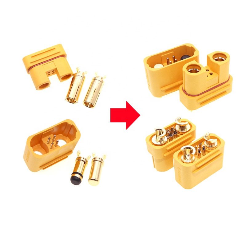 Amass AS150U-F AS150U Male Female To XT90 Cable Plug Connector With 8AWG For Big Load Multirotor FPV Drone