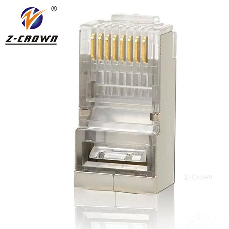 Cat6 RJ45 connector plug amp connector 8pin rj45 gold plug