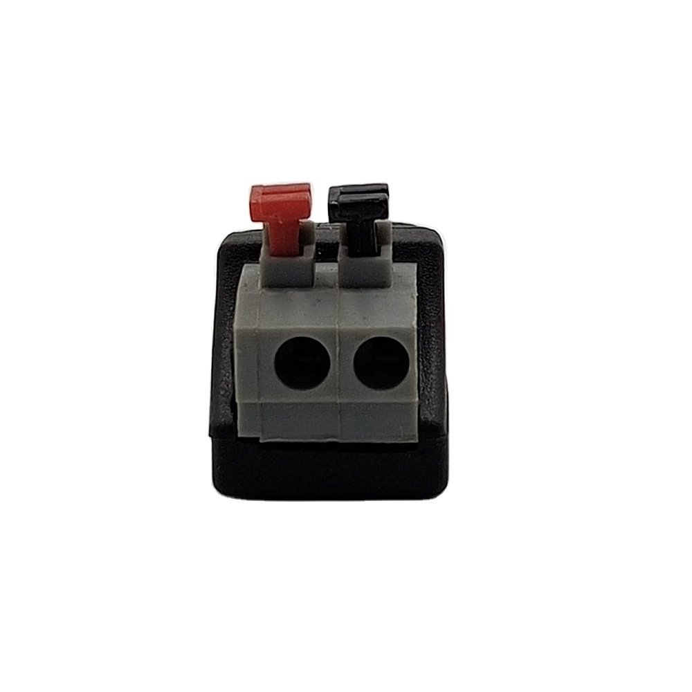 DC 5.5x2.1 Terminal Block Solderless LED Connectors Press Solderless Connector for Neon Lights DC 2 Pin Solder Free Screw Wiring