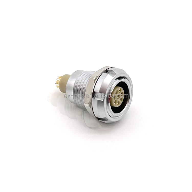 ECG 8pin circular connector lemoS IP 50 Protection index (mated) connectors M7 M9 M12 M15 M18 Solder Multipole connectors
