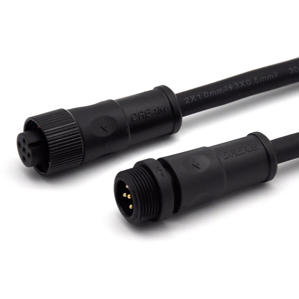 M8 M12 M16 M18 M20 Waterproof Connector 3 Pin 3 Core IP65 IP67 IP68 Metal Male Female Plug LED Connector