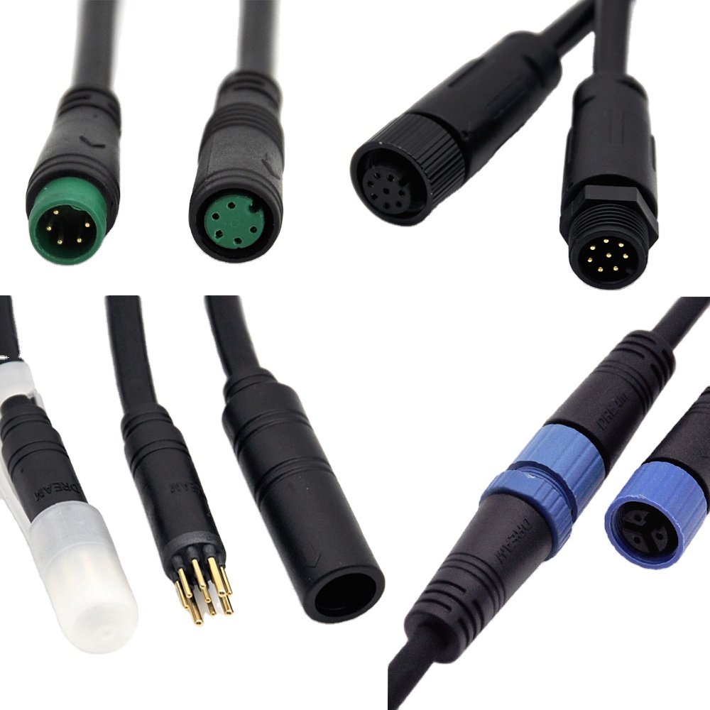 M8 M12 M16 M18 M20 Waterproof Connector 3 Pin 3 Core IP65 IP67 IP68 Metal Male Female Plug LED Connector