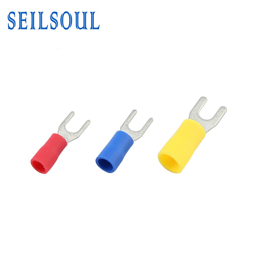 SV2-3.5 AWG 16-14 U type cable lugs insulated cable crimp terminals copper terminal block connector flat cable connector