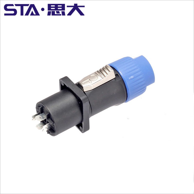 Male Female Plug and Socket Cable Adapter 4 Pole Loudspeaker Speakon Audio Connector NL4FC SL4FX-N