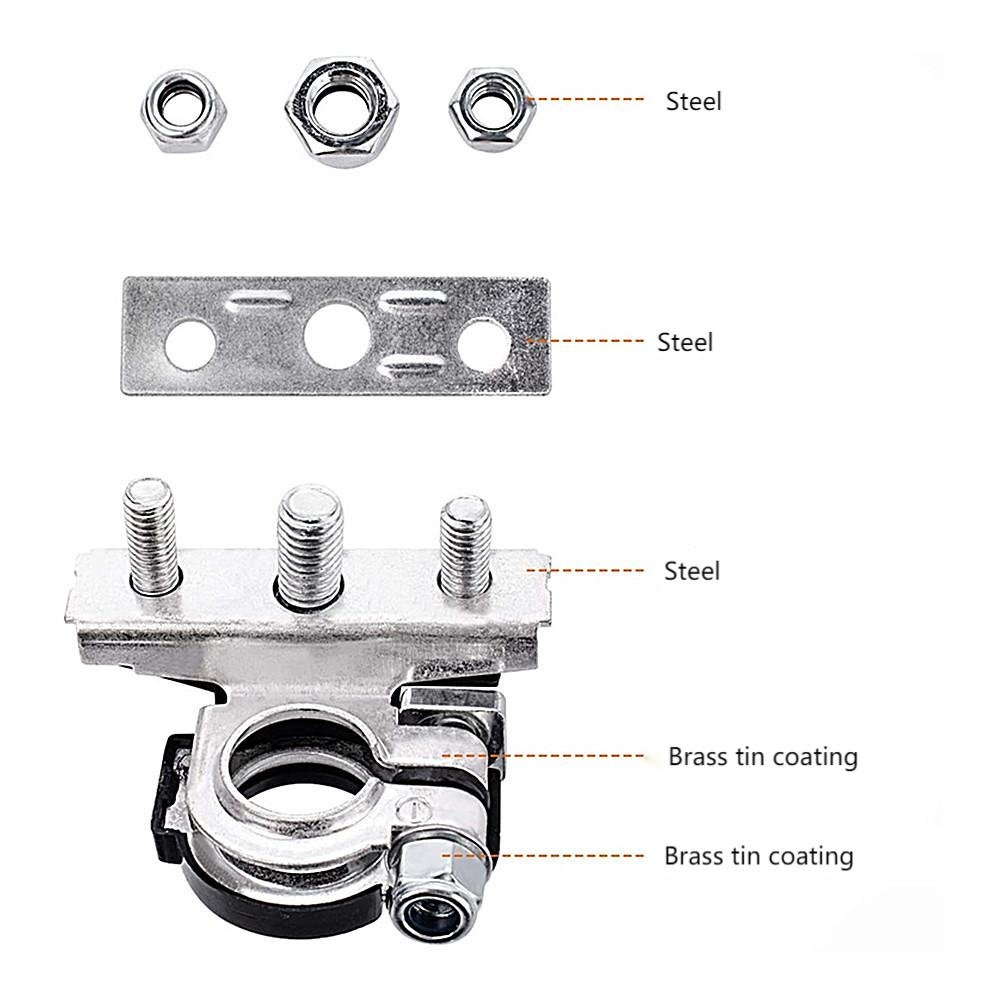 12V 3Way Leisure Battery Terminals Connectors Clamps for Cars, Truck Batteries for Connecting Cables