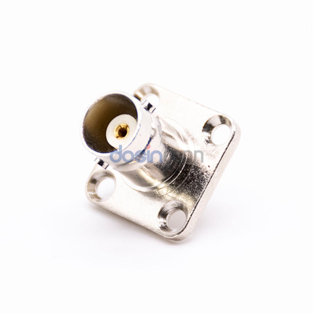 Made in China BNC Connector 4 Hole Flange Mount Female Connector Solder Type