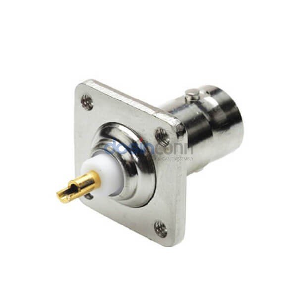 Made in China BNC Connector 4 Hole Flange Mount Female Connector Solder Type