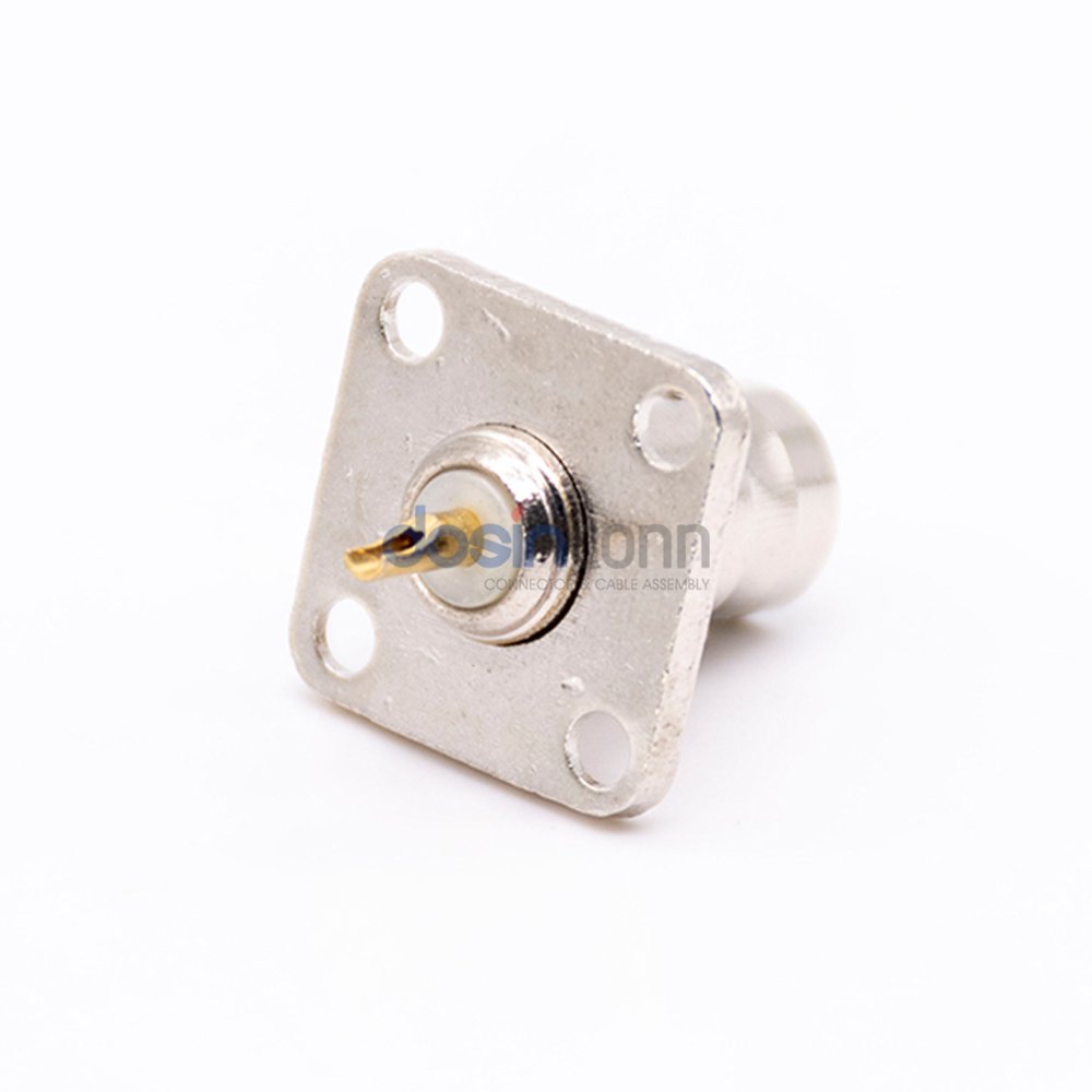 Made in China BNC Connector 4 Hole Flange Mount Female Connector Solder Type