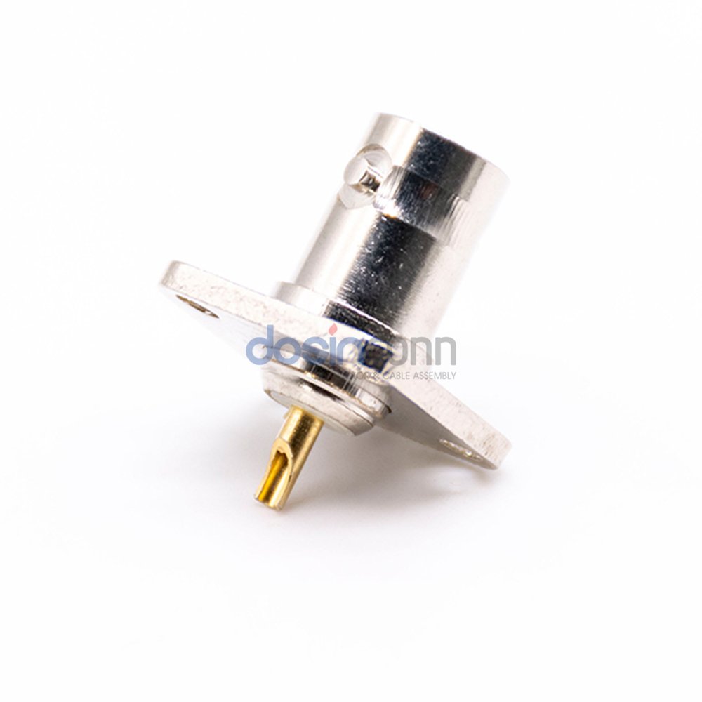 Made in China BNC Connector 4 Hole Flange Mount Female Connector Solder Type