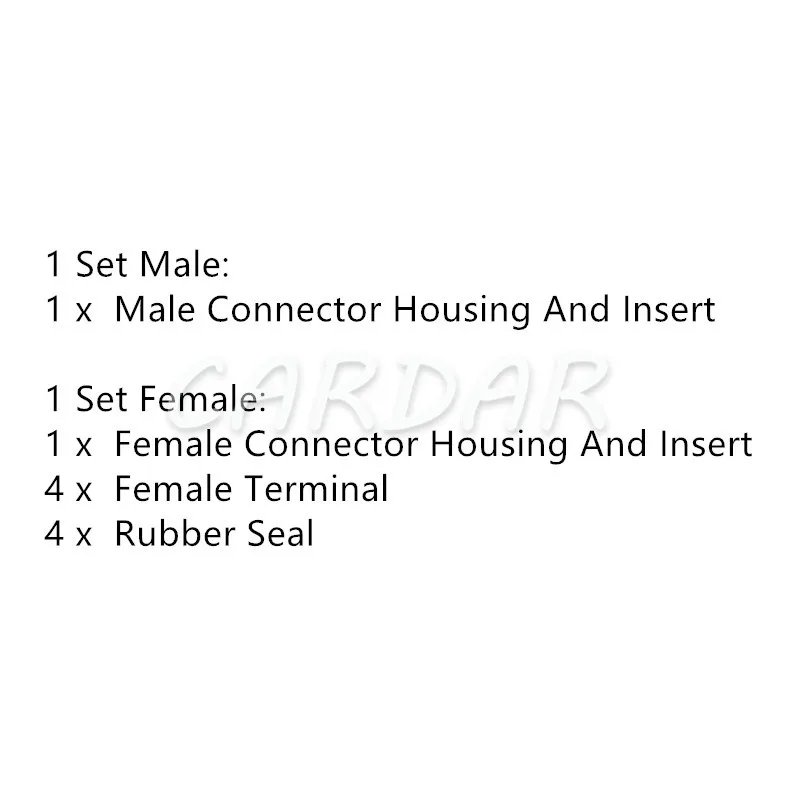 1 Set 4 Pin Automotive Connector PCB Socket For Furukawa Electrical Plug FWY-C-4F-B 12444-5504-2