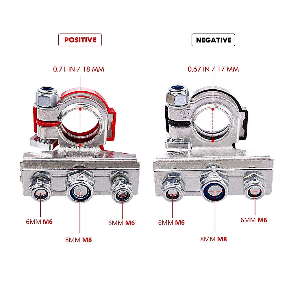 Hot 12V 24V Automotive Car Top Post Battery Terminals Wire Cable Clamp Terminal Connectors Car accessories
