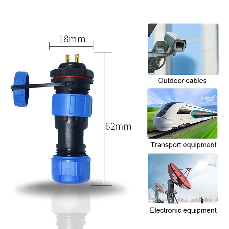 IP67 Waterproof SP13 SP17 SP21 IP68 male and female plug socket 2 pin 3 pin 8pin cable Wire Cable Connectors