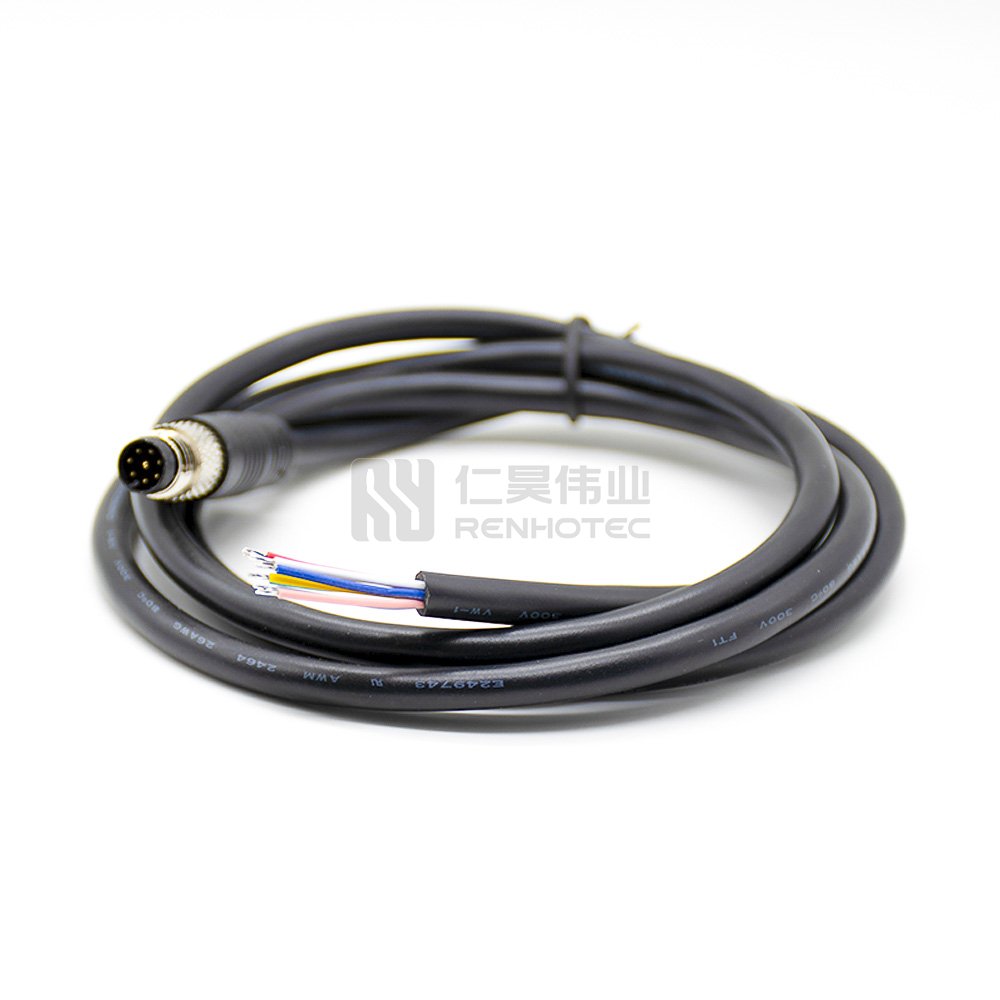 M8 Cable Connector Adapter Sensor Cable 8 Pin Male M5 M8 M12 M16 M23 Connector Waterproof Cable