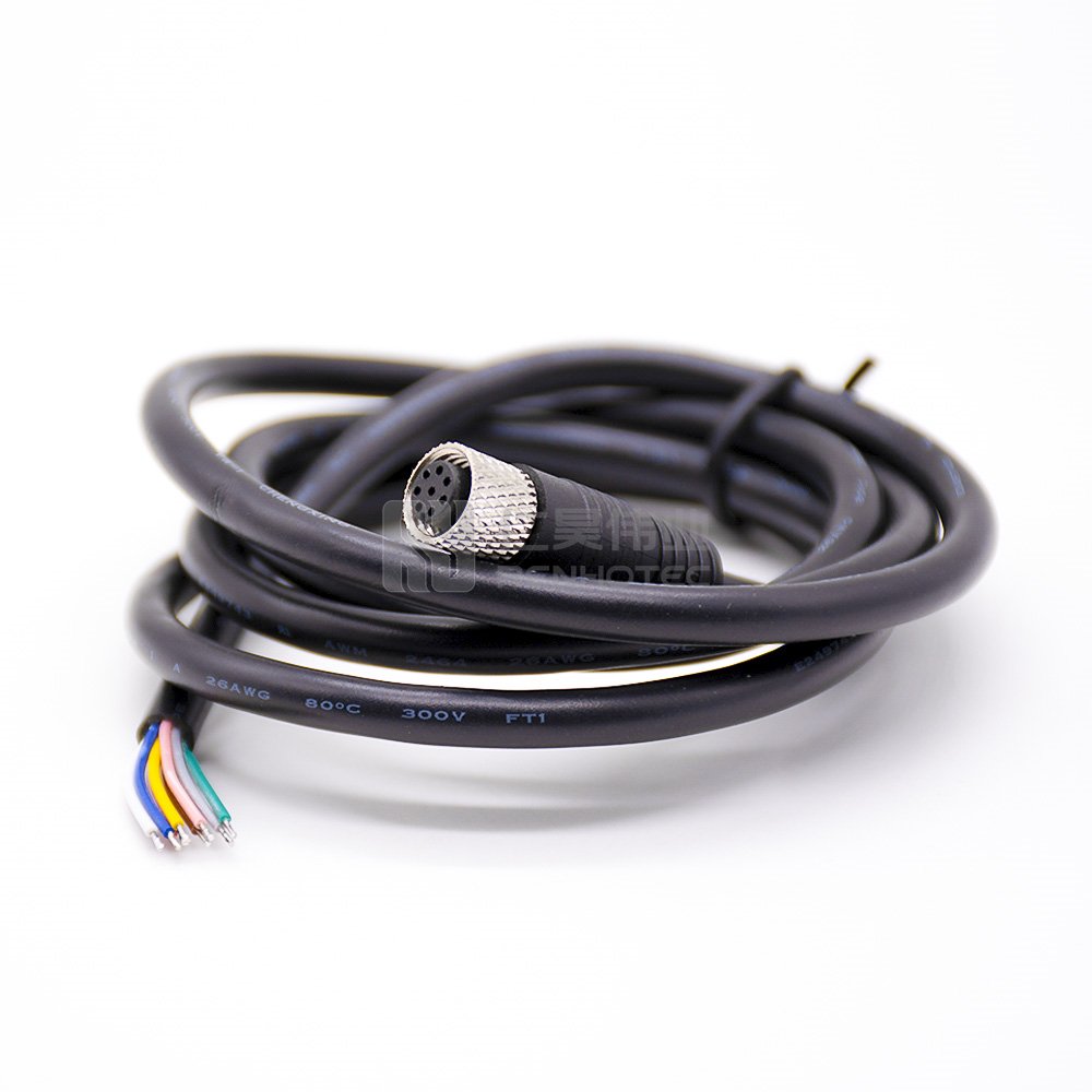 M8 Cable Connector Adapter Sensor Cable 8 Pin Male M5 M8 M12 M16 M23 Connector Waterproof Cable