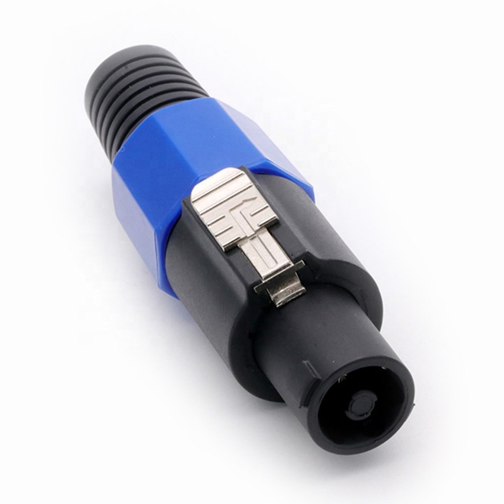 NL4FC Speaker Connector 4Pins Blue Color Speaker Power Male Plug Cable Connector Speaker Amplifier Adapter PowerCon Male Plug