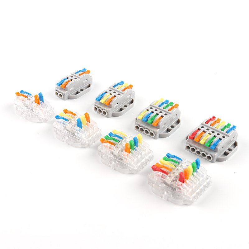 Boxed Universal Quick Electrical Wire Connector Butt Cable Connectors 2/3/4/5 Pin Compact M3 Screw Fixing Push-in Terminal Block