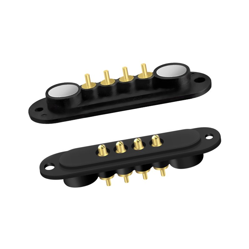 Ultrathin 4Pin Pitch 2.54mm 5V 2A Male Female Welding PCB 4 Pin Connector Magnetic