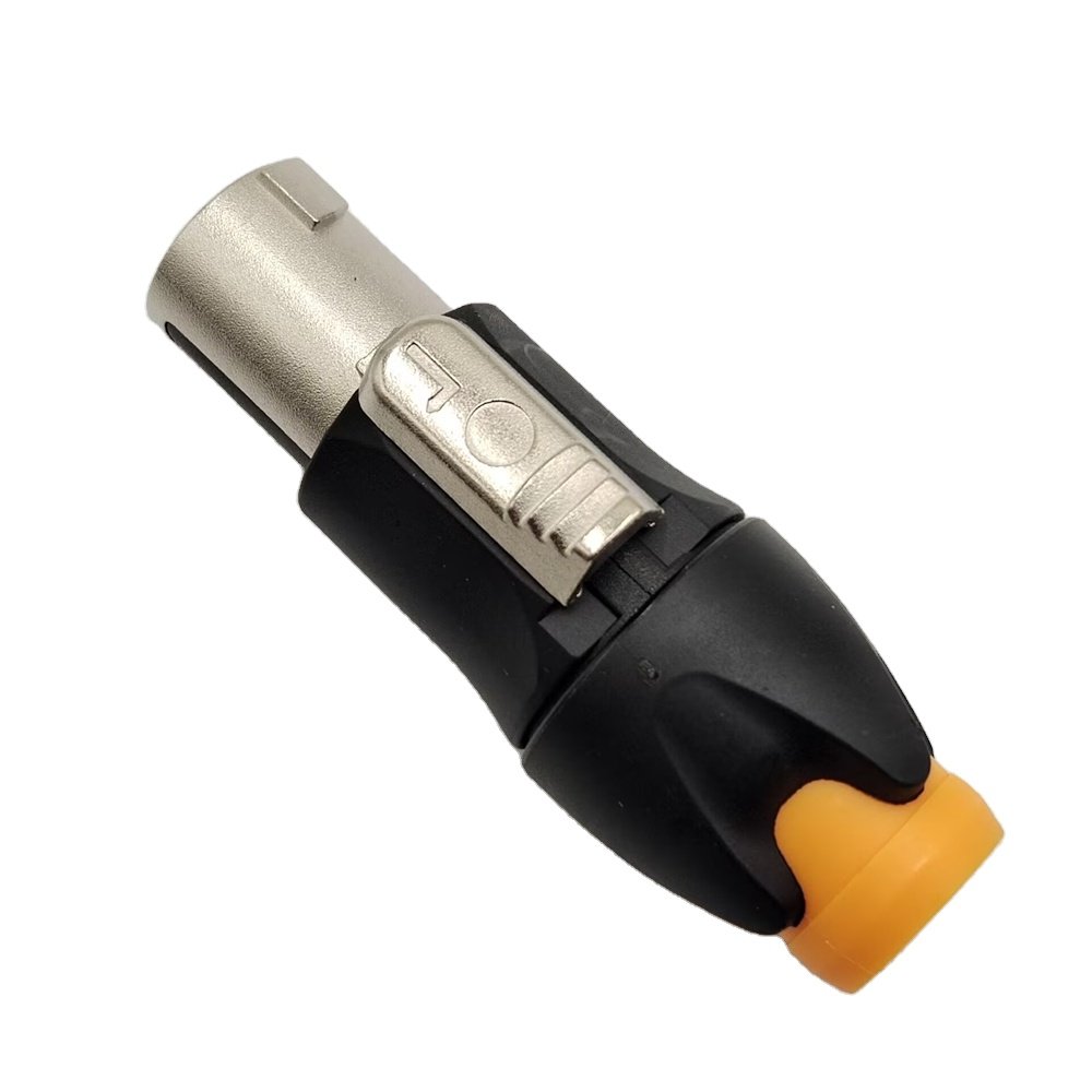 Orange NL4 Speakon Connector Male Plug 4pin Speakon Male Plug Connector 4 Pole Audio Speaker Speakon NL4FC Male Plug Metal 4 PIN