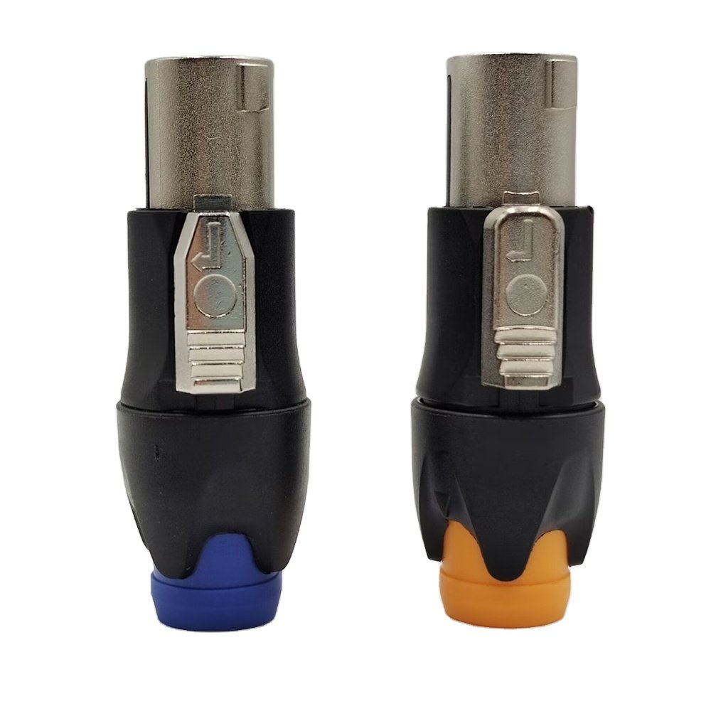 Orange NL4 Speakon Connector Male Plug 4pin Speakon Male Plug Connector 4 Pole Audio Speaker Speakon NL4FC Male Plug Metal 4 PIN